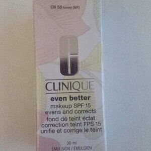 Clinique Even Better Makeup Broad Spectrum SPF 15 Foundation Color CN 58 Honey